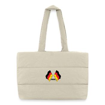 L’Allemagne a traversé les drapeaux - Sac shopping matelassé - blanc naturel - Devant