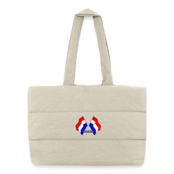 Drapeaux croisés des Pays-Bas - Sac shopping matelassé - blanc naturel - Devant