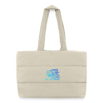 J'adore les vélos de route, super design pour les vélos de course ! - Sac shopping matelassé - blanc naturel - Devant