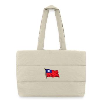 Drapeau de Taïwan - Sac shopping matelassé - blanc naturel - Devant