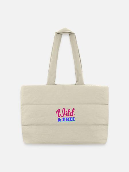Sauvage et libre - Sac shopping matelassé - blanc naturel