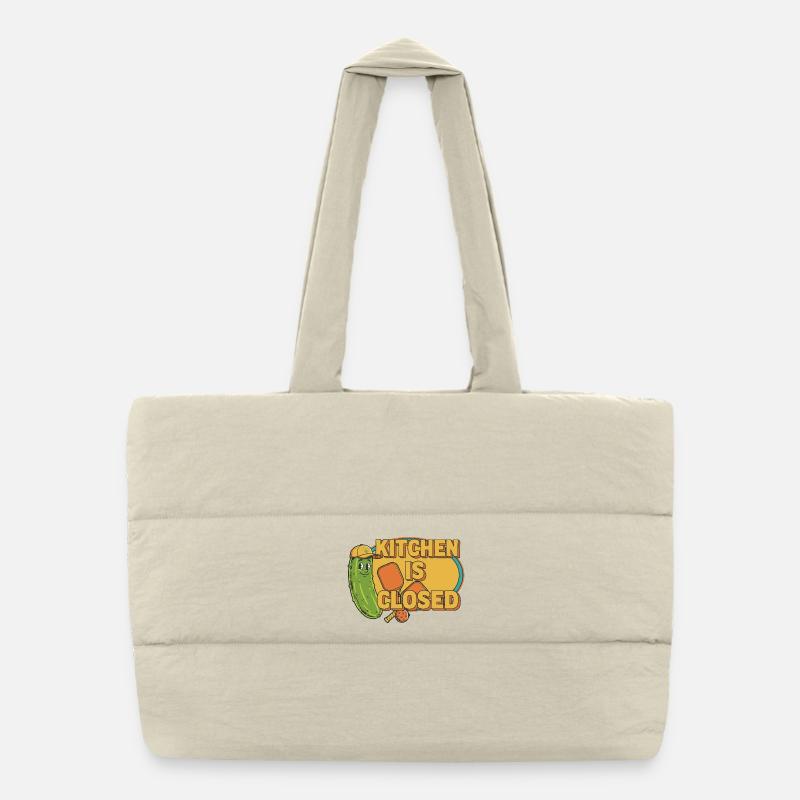 Pickleball Funny Player Kitchen Is Closed Paddles Puffer Shopping Bag
