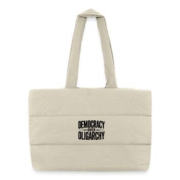 La démocratie sur l’oligarchie - Sac shopping matelassé - blanc naturel - Devant