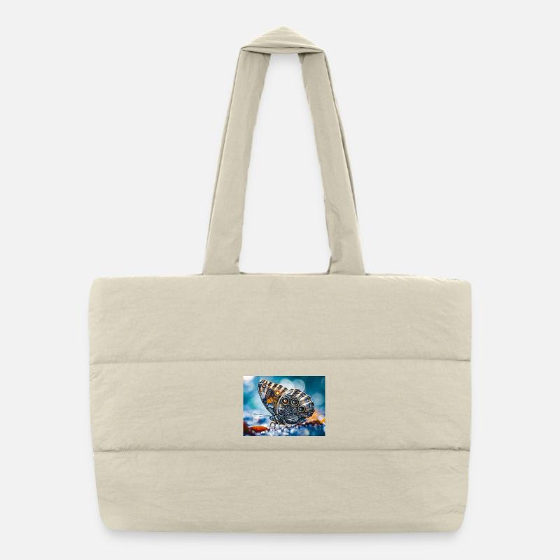 Robotics Butterfly Puffer Shopping Bag