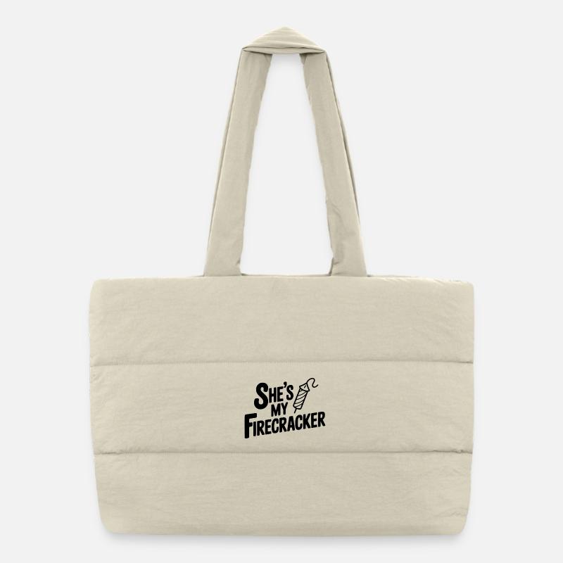 She's My Firecracker Puffer Shopping Bag