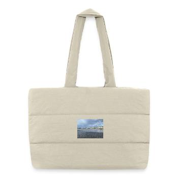 Panorama hivernal de Reykjavik - Sac shopping matelassé - blanc naturel - Devant
