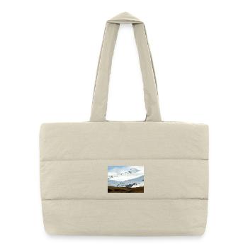 Paysage hivernal en Islande - Sac shopping matelassé - blanc naturel - Devant