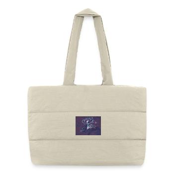 Neon Swirl Vortex - Puffer Shopping Bag - natural - Front