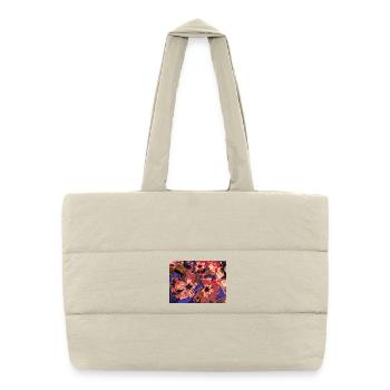 Neon Blossom Color Magic - Puffer Shopping Bag - natural - Front