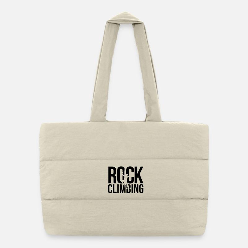rock climbing Puffer Shopping Bag