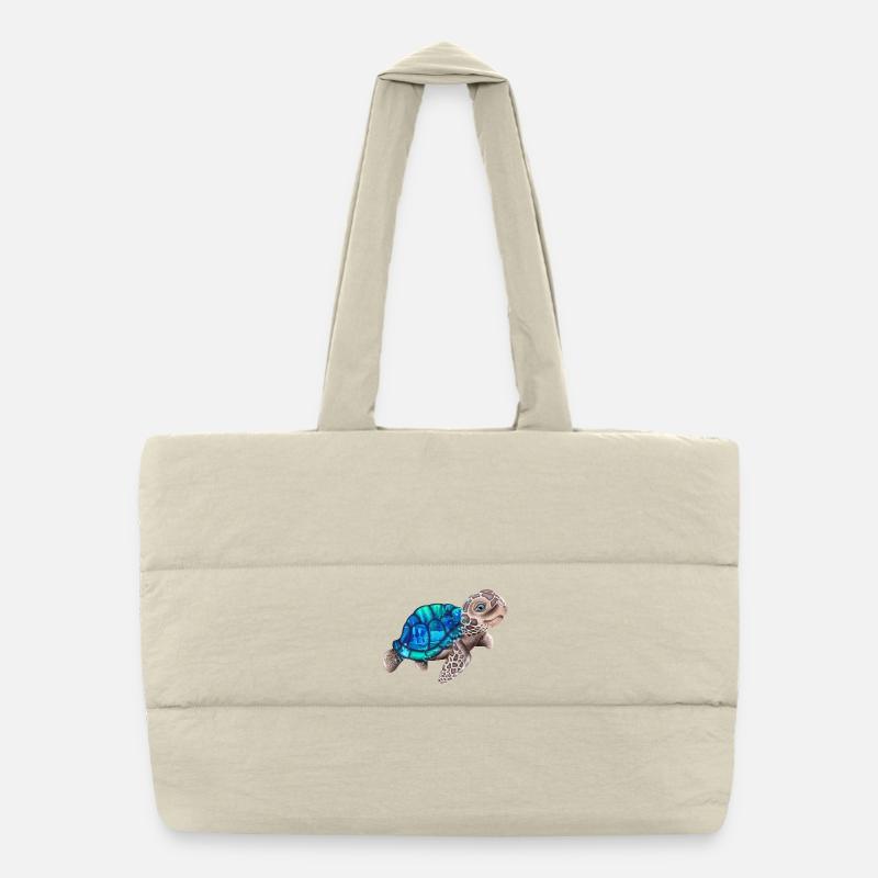 Tortue mignonne Atlantis Sac shopping matelassé