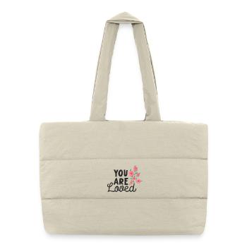 You Are Loved - Puffer Shopping Bag - natural - Front