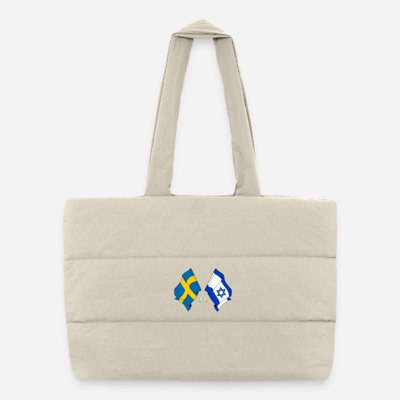 Drapeau de la Suède, drapeau d’Israël Sac shopping matelassé