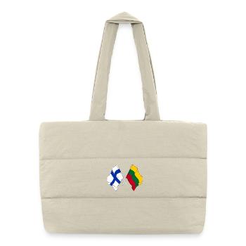 Flag Finland, Flag Lithuania - Puffer Shopping Bag - natural - Front