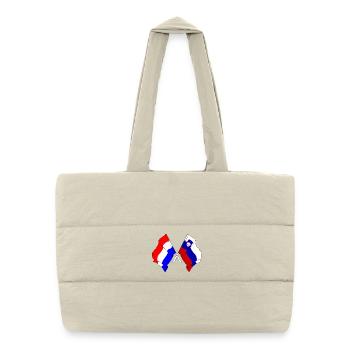 Drapeau des Pays-Bas, Slovénie - Sac shopping matelassé - blanc naturel - Devant
