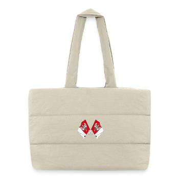Deux drapeaux de la Grande-Pologne - Sac shopping matelassé - blanc naturel - Devant