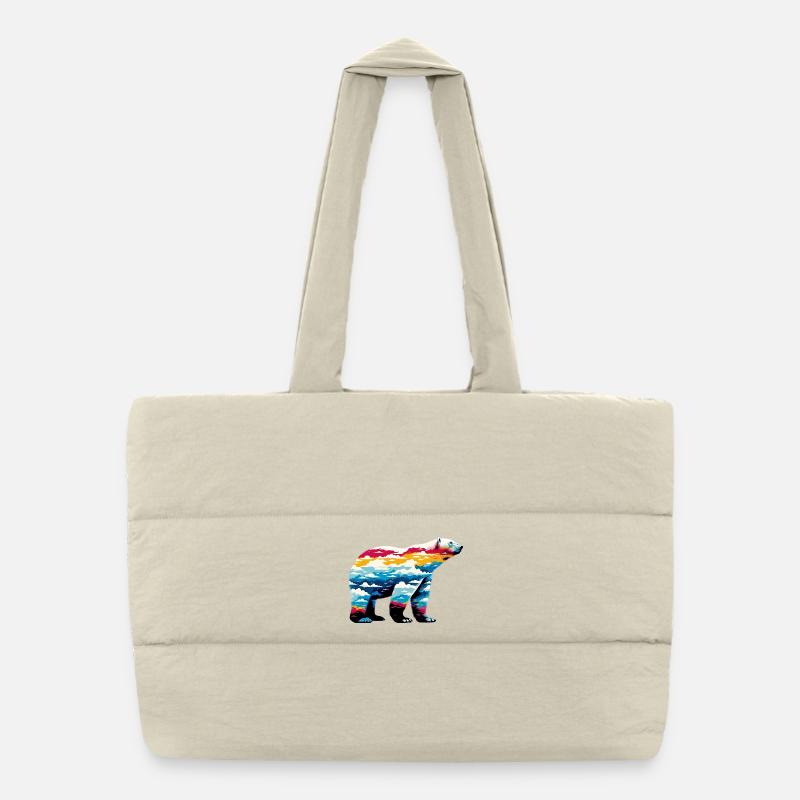 Polar bear Puffer Shopping Bag