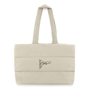 Dog and Human Bond Fist Bump Best Friend - Puffer Shopping Bag - natural - Front