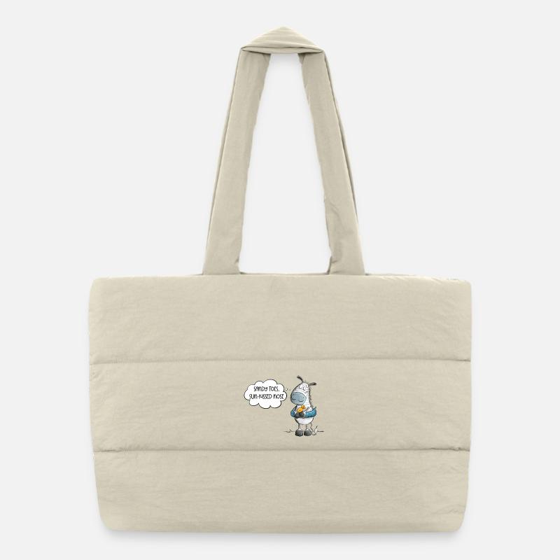 Dicton de plage d’été zèbre Sac shopping matelassé