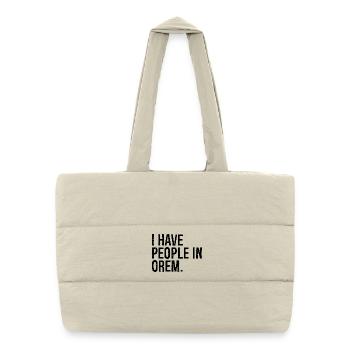 J’ai des gens à Orem - Sac shopping matelassé - blanc naturel - Devant