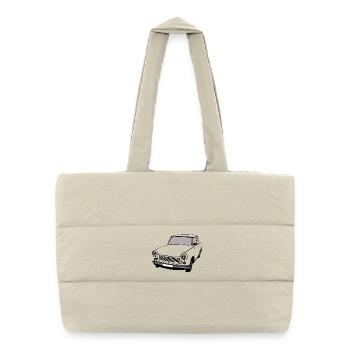  ,Trabi , RDA, Voiture, RDA, Allemagne de l’Est - Sac shopping matelassé - blanc naturel - Devant