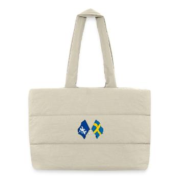 Halland & Sweden – One whole - Puffer Shopping Bag - natural - Front