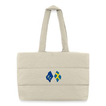 Dalécarlie et Suède – Un avec le pays - Sac shopping matelassé - blanc naturel - Devant