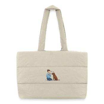 Sign language for dogs – Hello ! - Puffer Shopping Bag - natural - Front