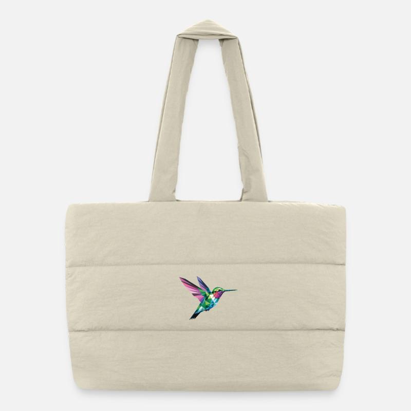 Hummingbird - Cool Bird Logo Puffer Shopping Bag