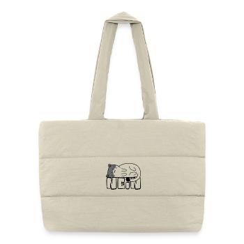 Cuddly cat in sleep mode No Sagerin Sager - Puffer Shopping Bag - natural - Front