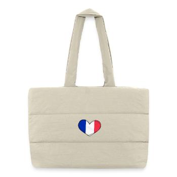 Cœur Tricolore France - Puffer Shopping Bag - natural - Front