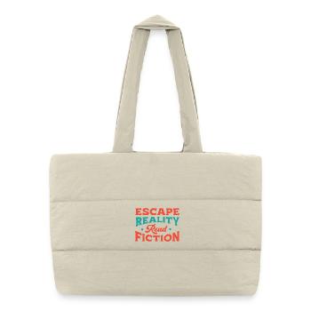 Escape Reality Read Fiction - Puffer Shopping Bag - natural - Front