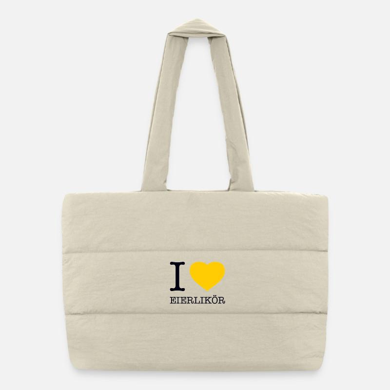 I love Eierlikör Puffer-Einkaufstasche