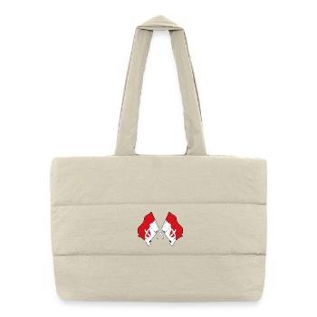Drapeaux croisés de Vienne - Sac shopping matelassé - blanc naturel - Devant