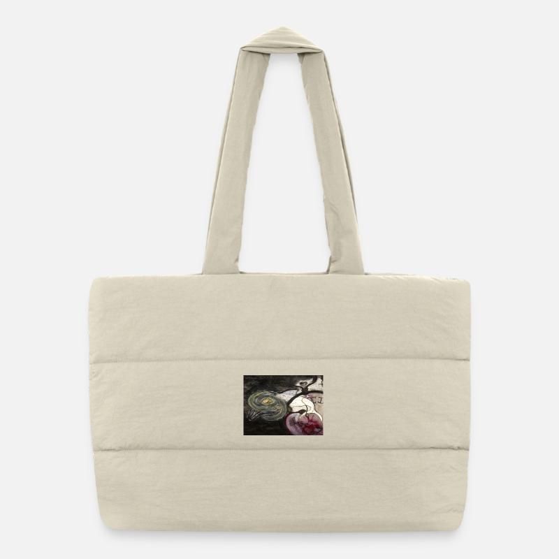 Horloge évolutive - Sac shopping matelassé - blanc naturel