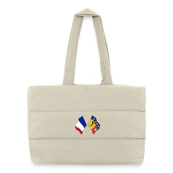 Fréquence cardiaque Rhône-Alpes FR - Sac shopping matelassé - blanc naturel - Devant