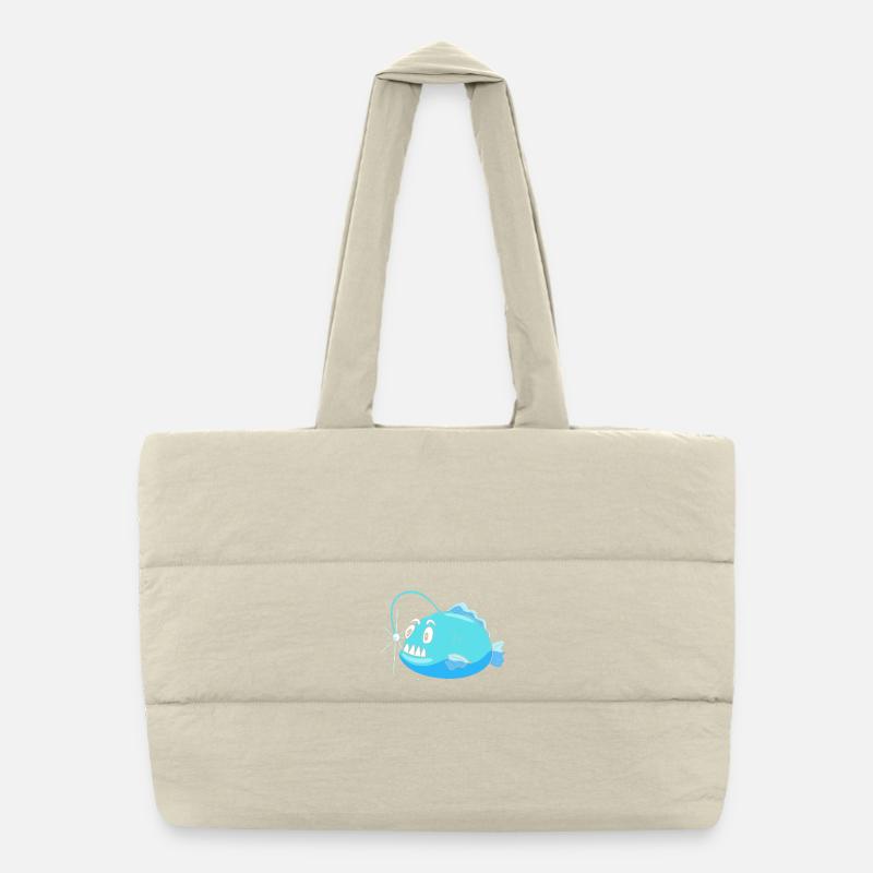 Poisson-grenouille Sac shopping matelassé
