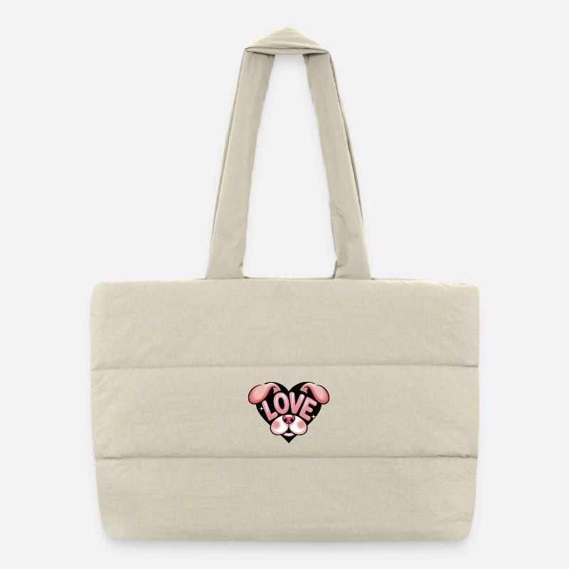 Petit Chien d’amour mignon Sac shopping matelassé