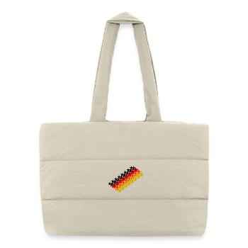 Stars German flag Sporting events - Puffer Shopping Bag - natural - Front