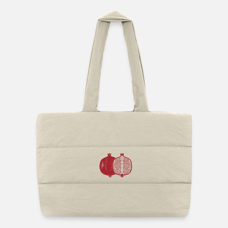 Pomegranate Cut Motif Puffer Shopping Bag