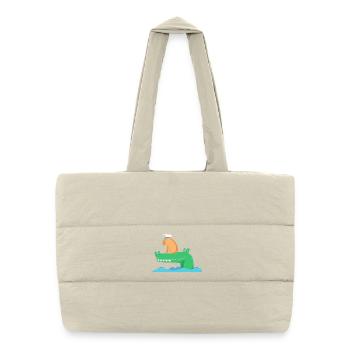 Capybara Capibara - Puffer-Einkaufstasche - Naturweiß - Vorne