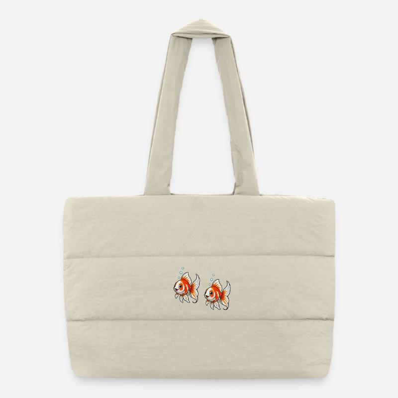 Goldfish Comic Puffer Shopping Bag