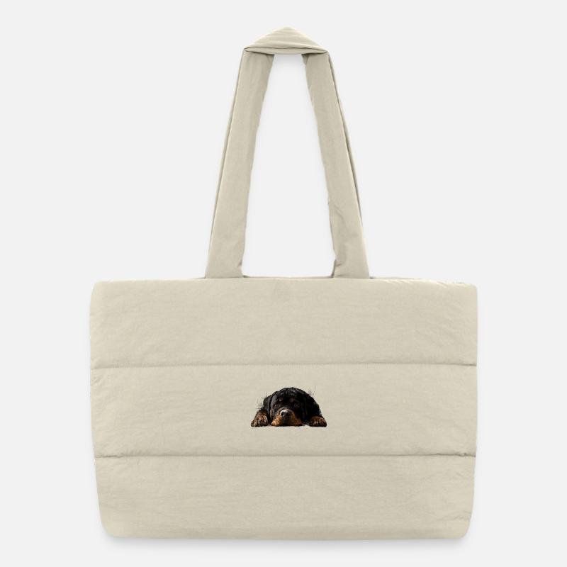 Rottweiler Puffer Shopping Bag