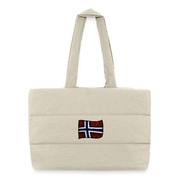 Norwegian Flag - Puffer Shopping Bag - natural - Front