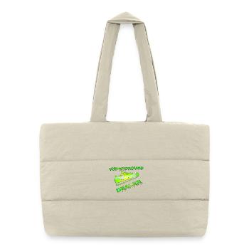 shoe salesman - Puffer Shopping Bag - natural - Front