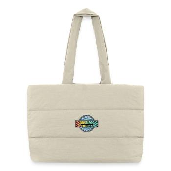 Rayons de soleil colorés sur l’océan Atlantique - Sac shopping matelassé - blanc naturel - Devant