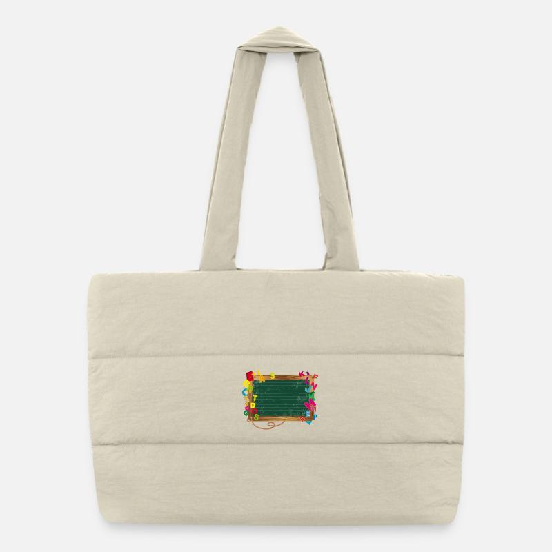 Tableau de l’école pour son propre marquage avec des lettres Sac shopping matelassé