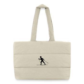 Ski de fond - Sac shopping matelassé - blanc naturel - Devant