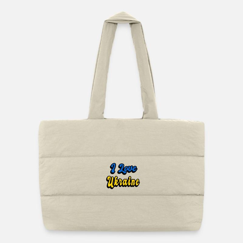 J'adore l'Ukraine Sac shopping matelassé