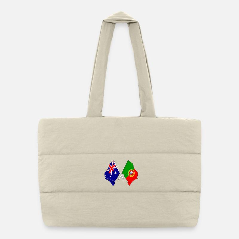 Drapeau de l’Australie et drapeau du Portugal Sac shopping matelassé